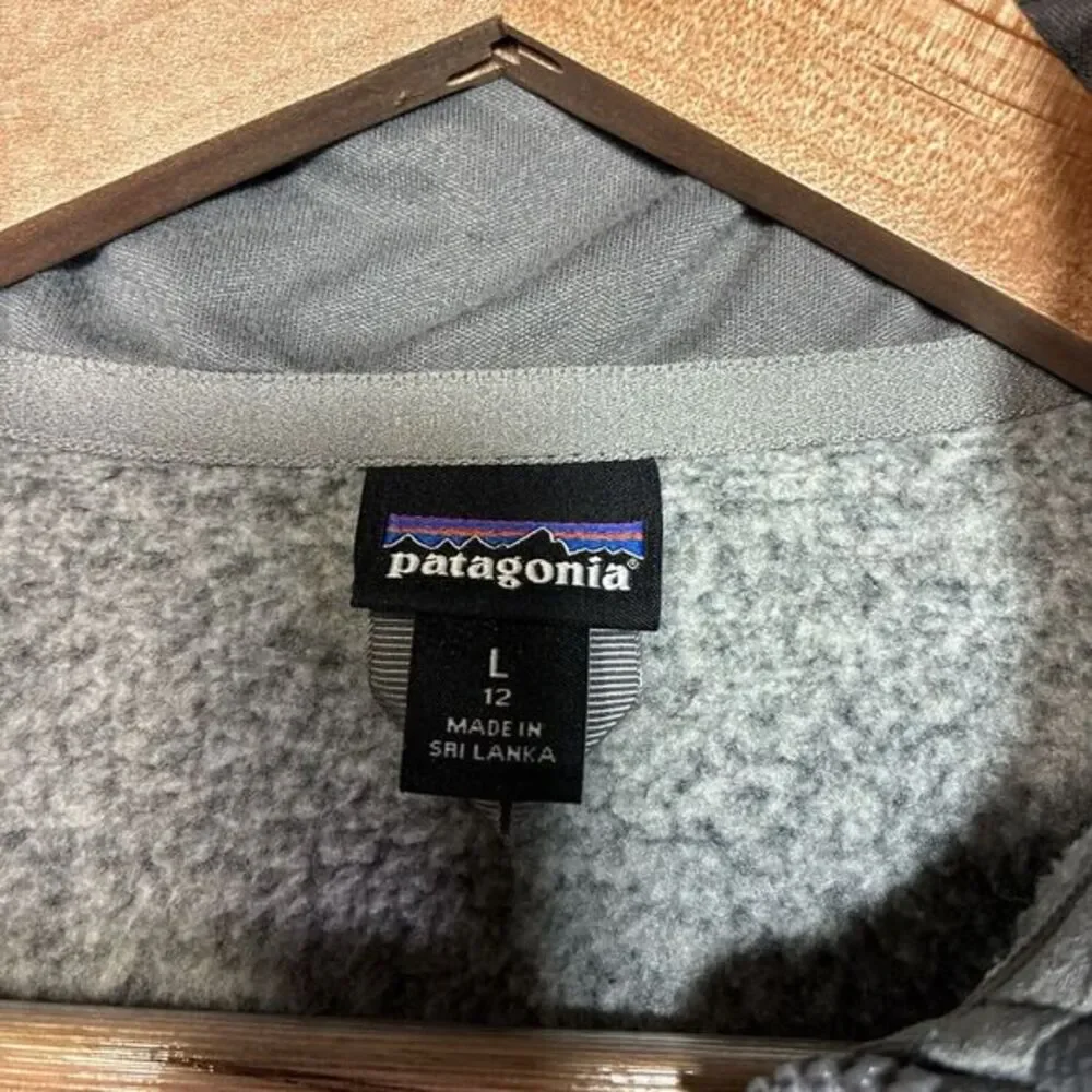 Patagonia Better Sweater Quarter Zip Fleece Heather Gray Women’s Size Large Hike